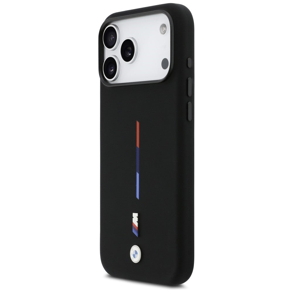 BMW M MagSafe silikoninis dėklas iPhone 17 Pro Max – juodas -- iPhone 17 Pro Max