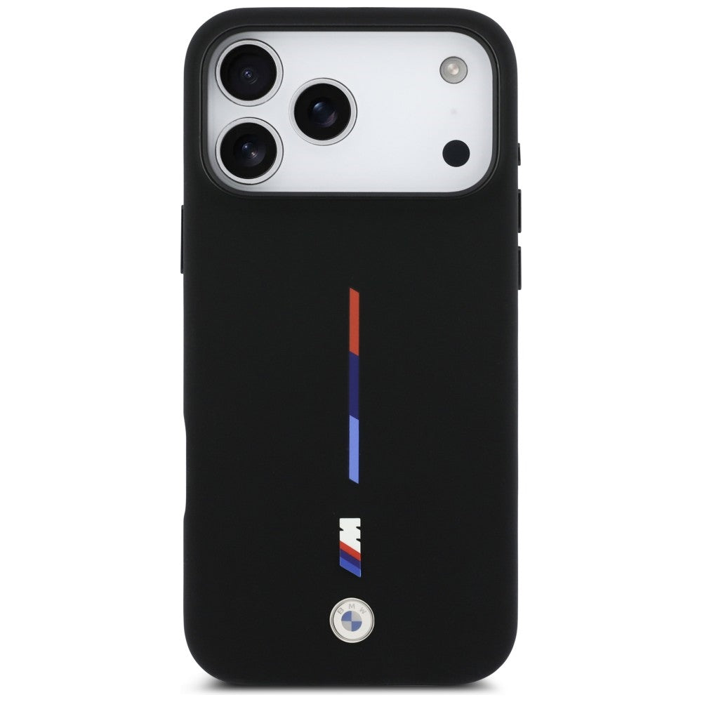 BMW M MagSafe silikoninis dėklas iPhone 17 Pro Max – juodas -- iPhone 17 Pro Max