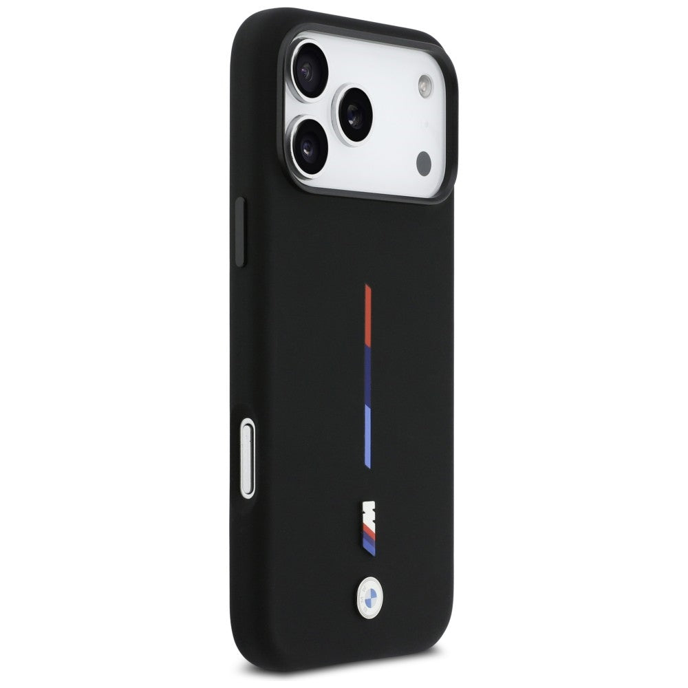 BMW M MagSafe silikoninis dėklas iPhone 17 Pro Max – juodas -- iPhone 17 Pro Max