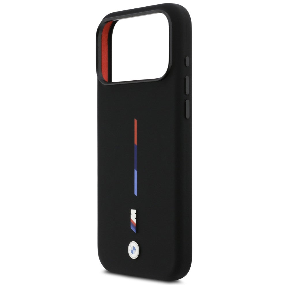 BMW M MagSafe silikoninis dėklas iPhone 17 Pro Max – juodas -- iPhone 17 Pro Max