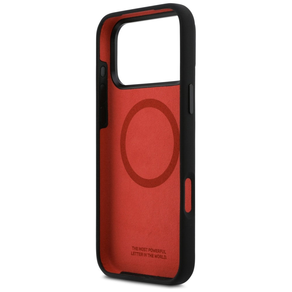 BMW M MagSafe silikoninis dėklas iPhone 17 Pro Max – juodas -- iPhone 17 Pro Max