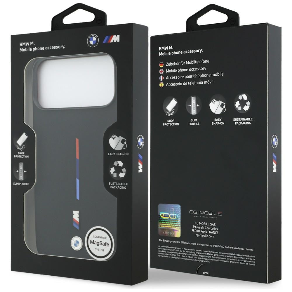 BMW M MagSafe silikoninis dėklas iPhone 17 Pro Max – juodas -- iPhone 17 Pro Max
