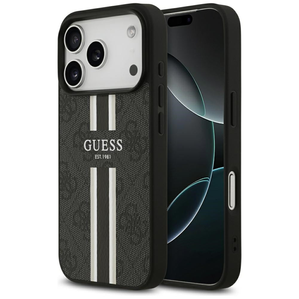 Guess MagSafe dėklas iPhone 17 Pro – juodas