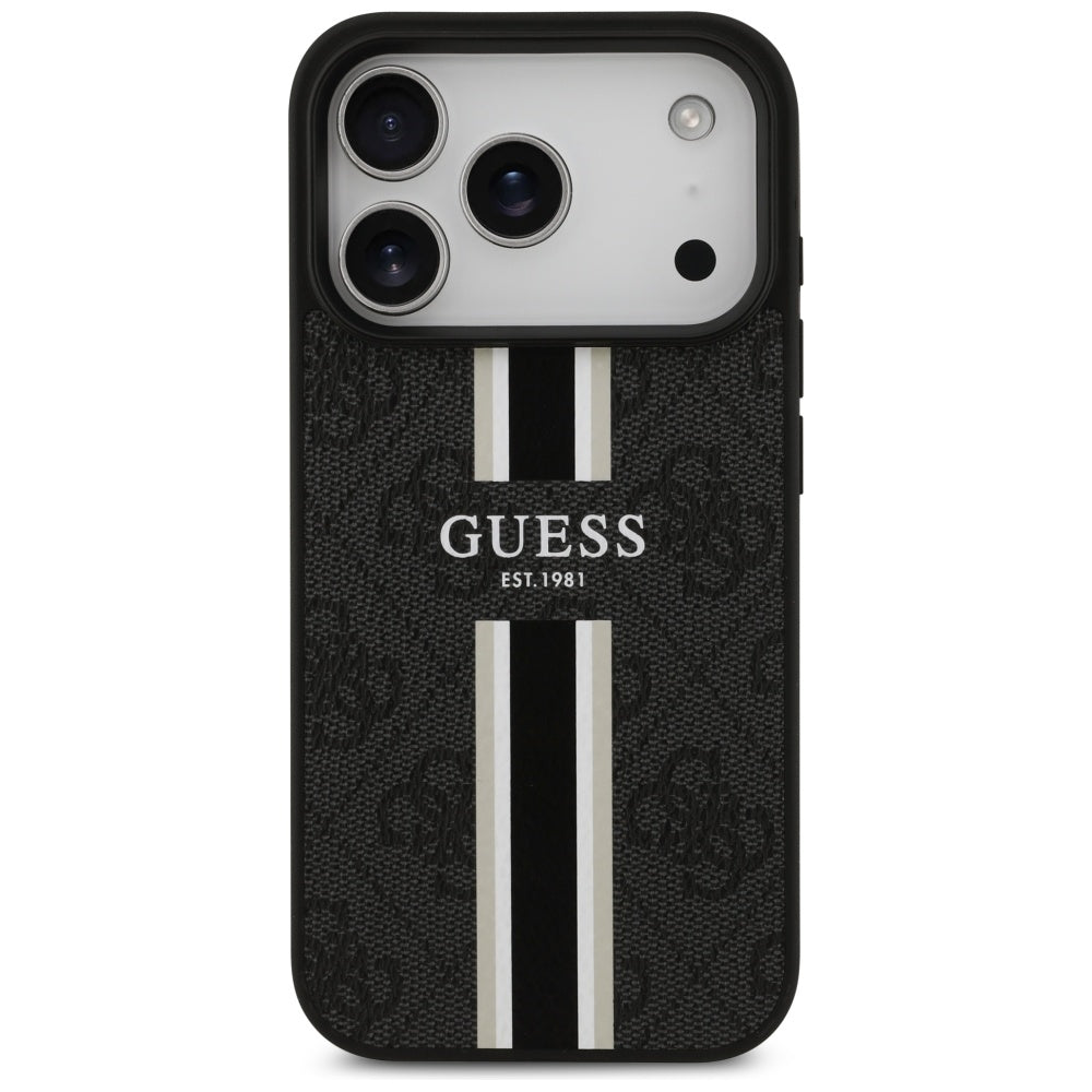 Guess MagSafe dėklas iPhone 17 Pro – juodas