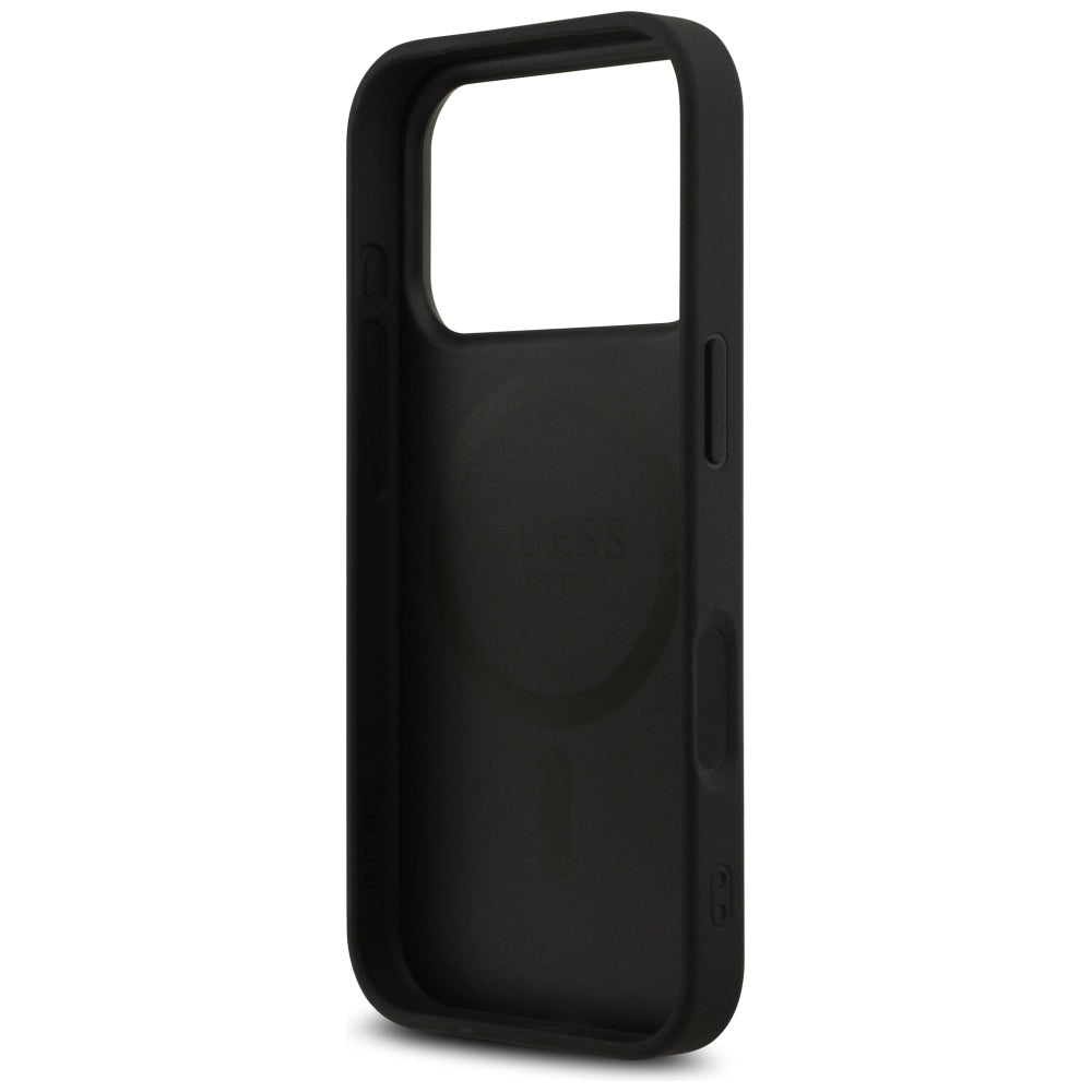 Guess MagSafe dėklas iPhone 17 Pro – juodas