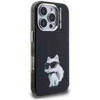 Karl Lagerfeld Choupette dėklas iPhone 16 Pro – juodas