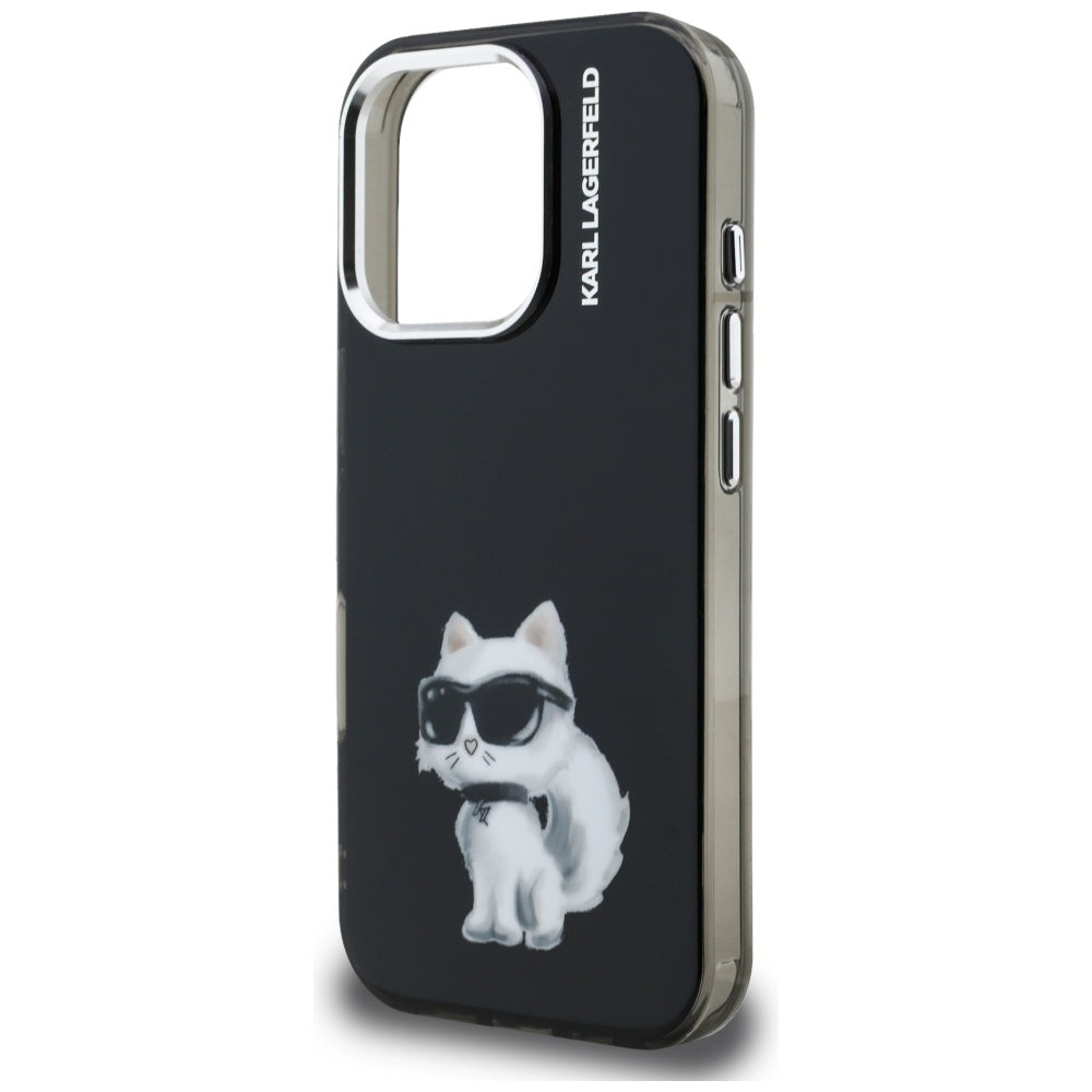 Karl Lagerfeld Choupette dėklas iPhone 16 Pro – juodas