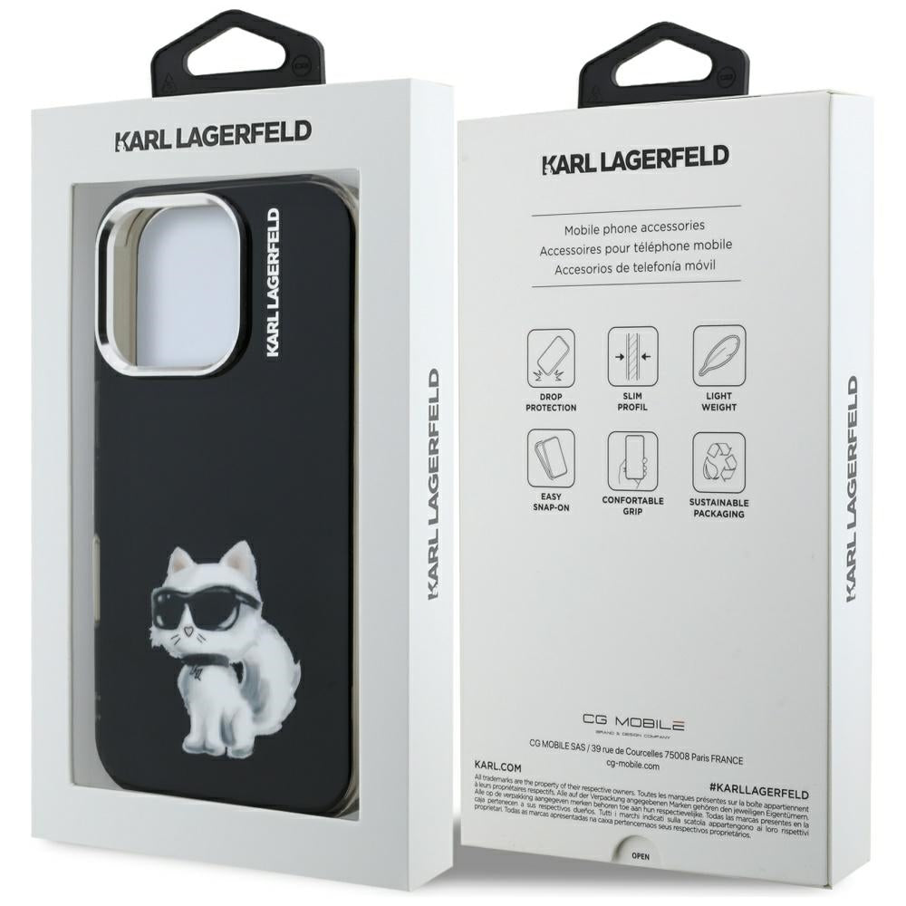 Karl Lagerfeld dėklas iPhone 16 Pro Max – juodas
