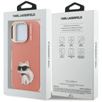 Karl Lagerfeld Choupette dėklas iPhone 16 Pro – rožinis