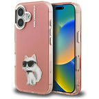 Karl Lagerfeld Aquarelle dėklas iPhone 16 – rožinis