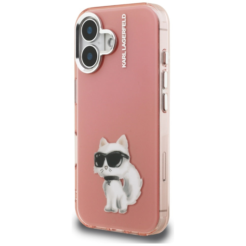 Karl Lagerfeld Aquarelle dėklas iPhone 16 – rožinis