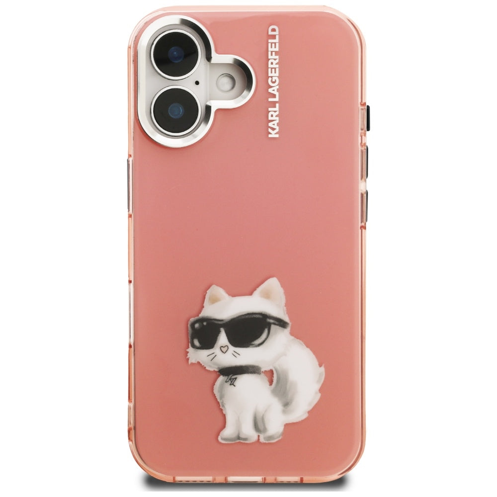 Karl Lagerfeld Aquarelle dėklas iPhone 16 – rožinis