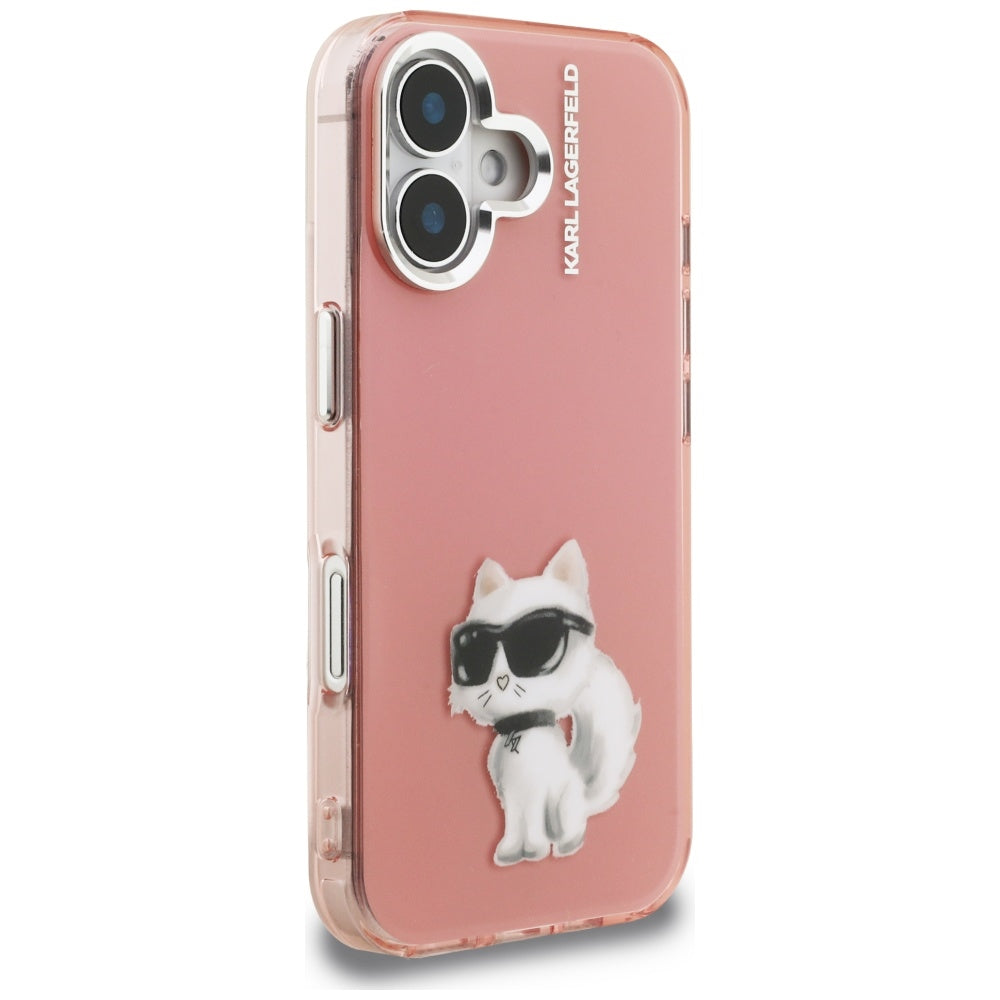 Karl Lagerfeld Aquarelle dėklas iPhone 16 – rožinis