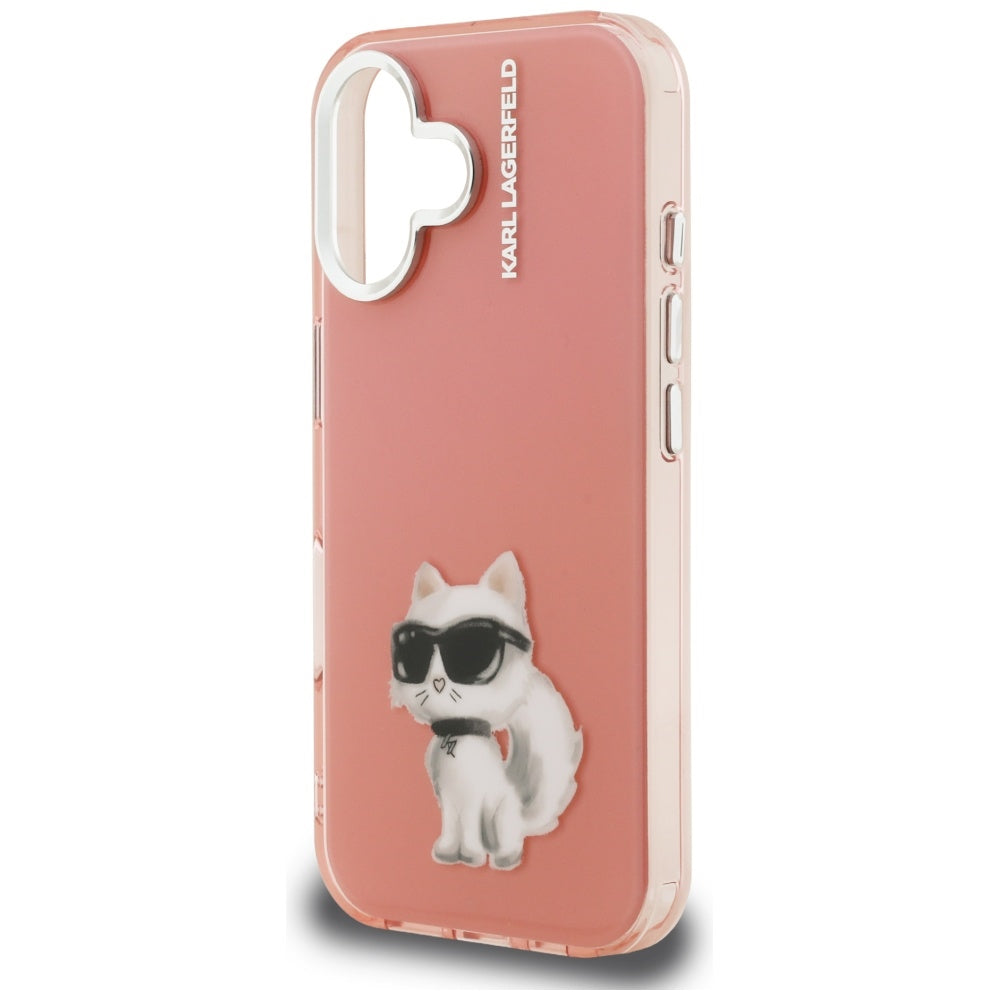 Karl Lagerfeld Aquarelle dėklas iPhone 16 – rožinis