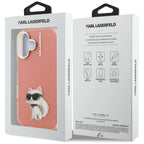 Karl Lagerfeld Aquarelle dėklas iPhone 16 – rožinis