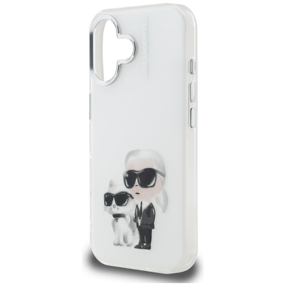 Karl Lagerfeld Aquarelle dėklas iPhone 16 – baltas