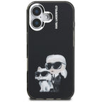 Karl Lagerfeld IML Aquarelle dėklas iPhone 16 – juodas -- iPhone 16