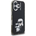 Karl Lagerfeld IML Aquarelle dėklas iPhone 16 – juodas -- iPhone 16