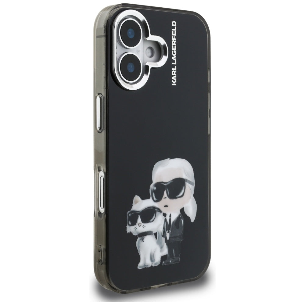 Karl Lagerfeld IML Aquarelle dėklas iPhone 16 – juodas -- iPhone 16