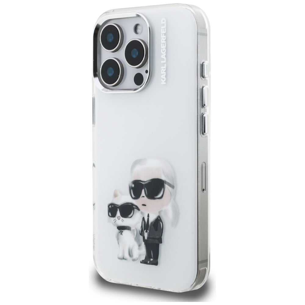 Karl Lagerfeld dėklas iPhone 16 Pro – baltas