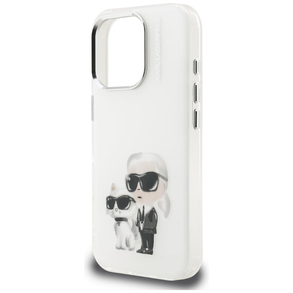 Karl Lagerfeld dėklas iPhone 16 Pro – baltas