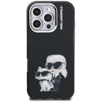 Karl Lagerfeld IML Aquarelle dėklas iPhone 16 Pro – juodas