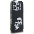 Karl Lagerfeld IML Aquarelle dėklas iPhone 16 Pro – juodas