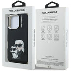 Karl Lagerfeld IML Aquarelle dėklas iPhone 16 Pro – juodas