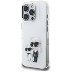 Karl Lagerfeld IML Aquarelle dėklas iPhone 16 Pro Max – baltas
