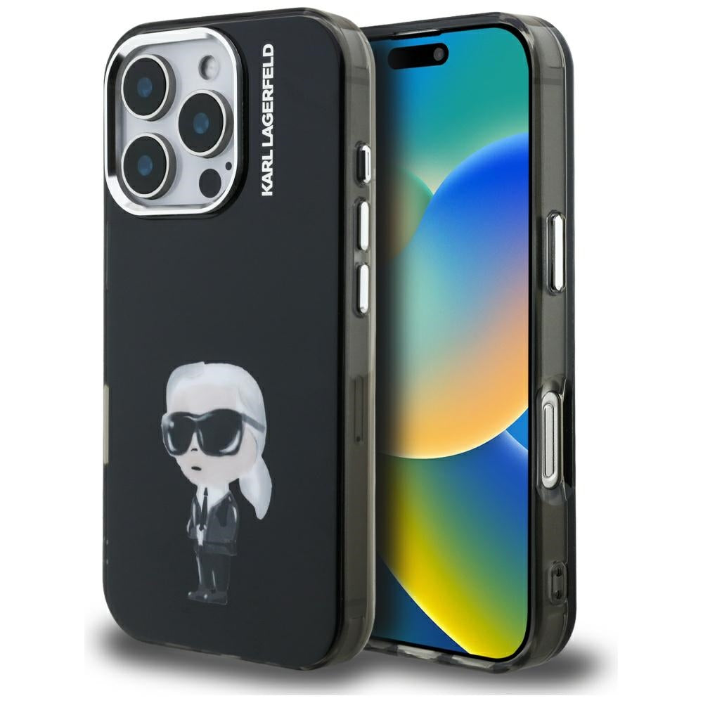 Karl Lagerfeld MagSafe dėklas iPhone 16 Pro Max – juodas -- iPhone 16 Pro Max