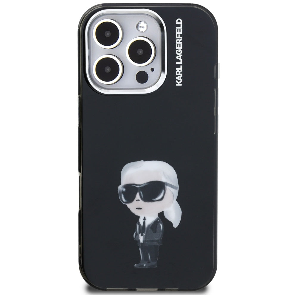 Karl Lagerfeld MagSafe dėklas iPhone 16 Pro Max – juodas -- iPhone 16 Pro Max