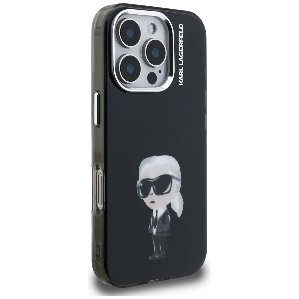Karl Lagerfeld MagSafe dėklas iPhone 16 Pro Max – juodas -- iPhone 16 Pro Max