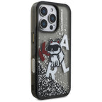 Karl Lagerfeld blizgus dėklas iPhone 16 Pro – juodas -- iPhone 16 Pro