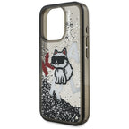 Karl Lagerfeld blizgus dėklas iPhone 16 Pro – juodas -- iPhone 16 Pro