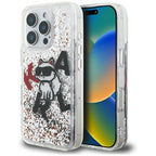 Karl Lagerfeld blizgus dėklas iPhone 16 Pro Max – skaidrus