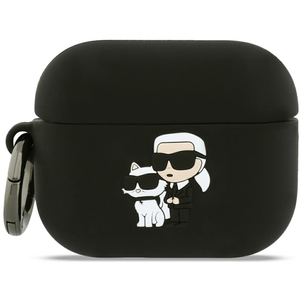 Karl Lagerfeld silikoninis dėklas AirPods Pro 3 – juodas