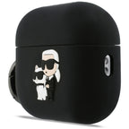 Karl Lagerfeld silikoninis dėklas AirPods Pro 3 – juodas