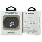Karl Lagerfeld silikoninis dėklas AirPods Pro 3 – juodas