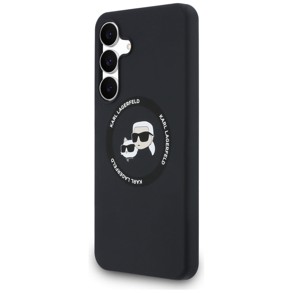 Karl Lagerfeld silikoninis MagSafe dėklas Galaxy S25 FE – juodas