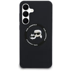 Karl Lagerfeld silikoninis MagSafe dėklas Galaxy S25 FE – juodas