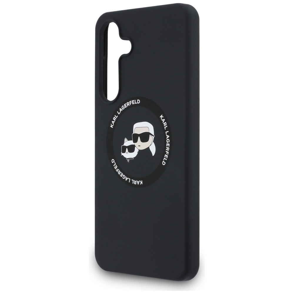 Karl Lagerfeld silikoninis MagSafe dėklas Galaxy S25 FE – juodas