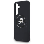 Karl Lagerfeld silikoninis MagSafe dėklas Galaxy S25 FE – juodas