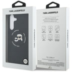 Karl Lagerfeld silikoninis MagSafe dėklas Galaxy S25 FE – juodas