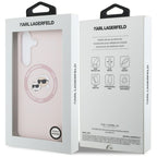 Karl Lagerfeld silikoninis MagSafe dėklas Galaxy S25 FE – rožinis