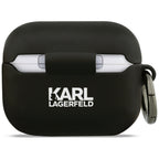 Karl Lagerfeld silikoninis 3D dėklas AirPods Pro 3 – juodas -- AirPods Pro 3