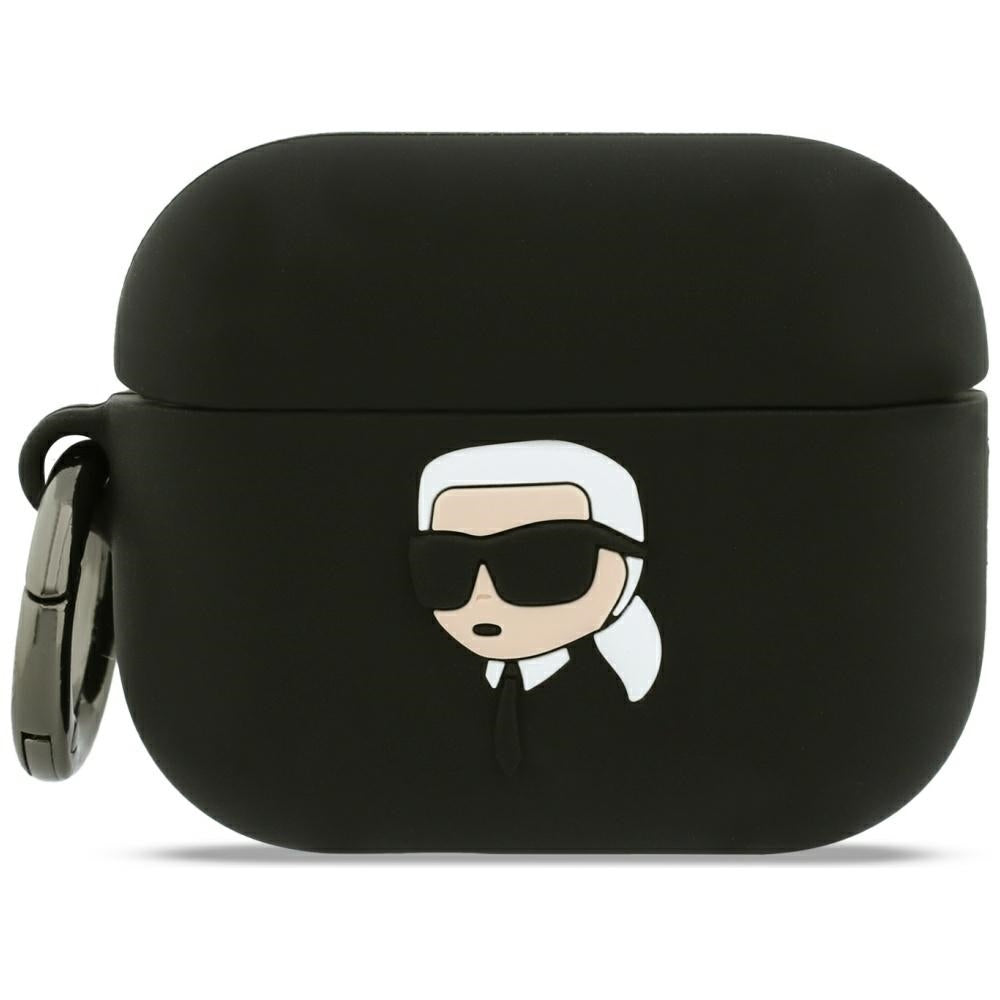 Karl Lagerfeld silikoninis 3D dėklas AirPods Pro 3 – juodas
