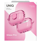 Uniq Glase Pro Lock dėklas AirPods Pro 3 – skaidrus rožinis