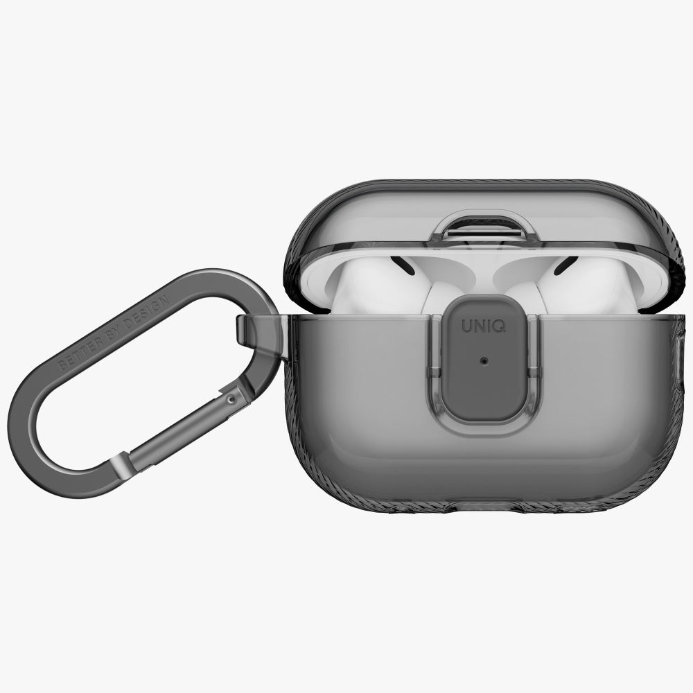 Uniq Glase Pro Lock dėklas AirPods Pro 3 – dūminis