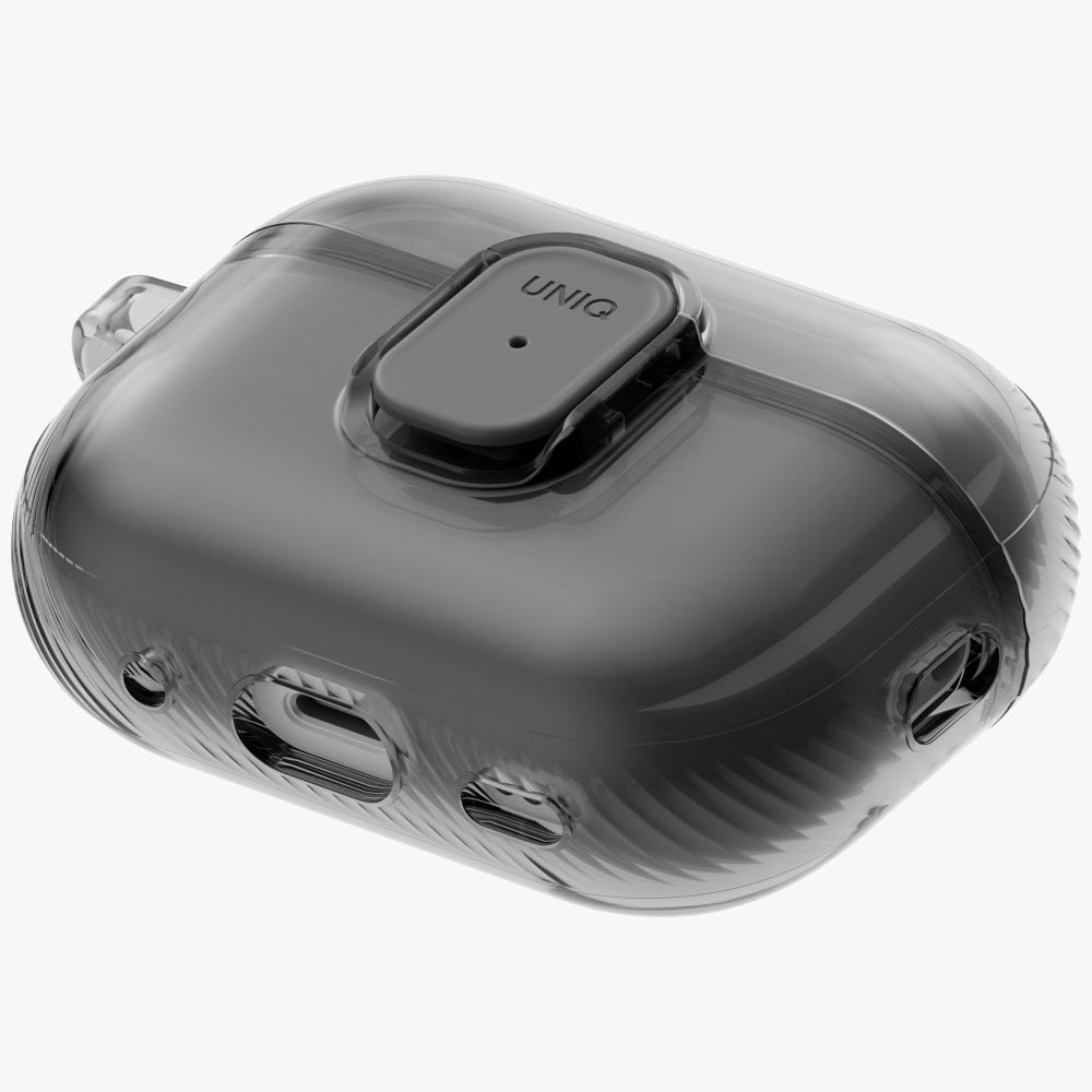 Uniq Glase Pro Lock dėklas AirPods Pro 3 – dūminis