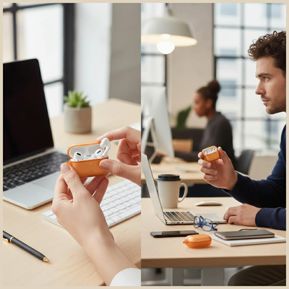 Uniq Veren dėklas AirPods Pro 3 – oranžinis